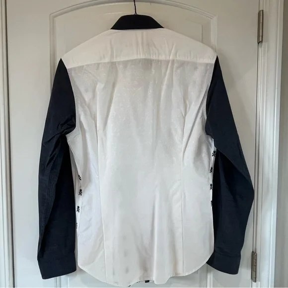 Robert Graham Skull & Crossbones SoCal Sport Shirt Tailored Slim Fit Medium - Picture 11 of 16